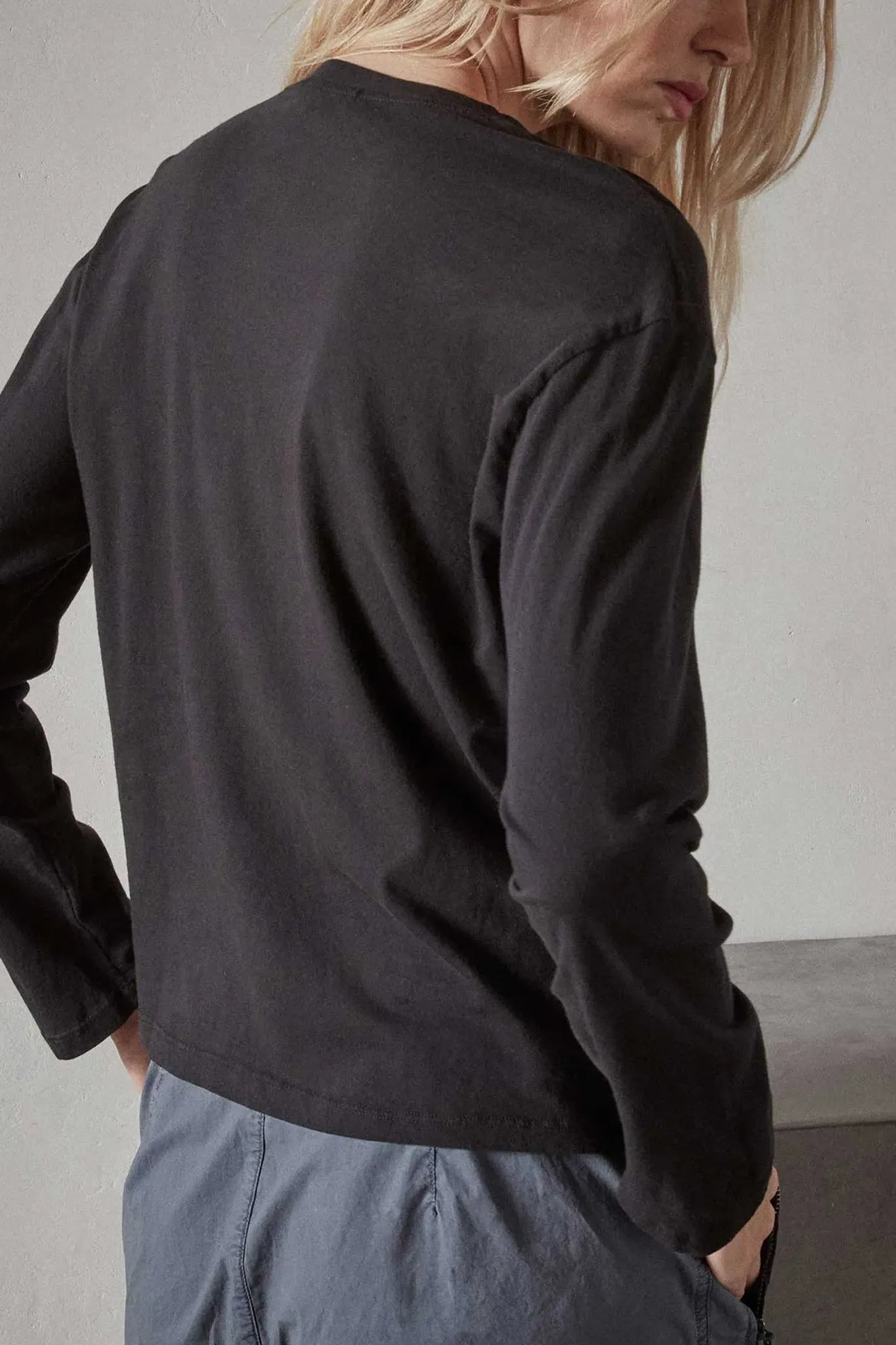 Longsleeve Boxy in Black