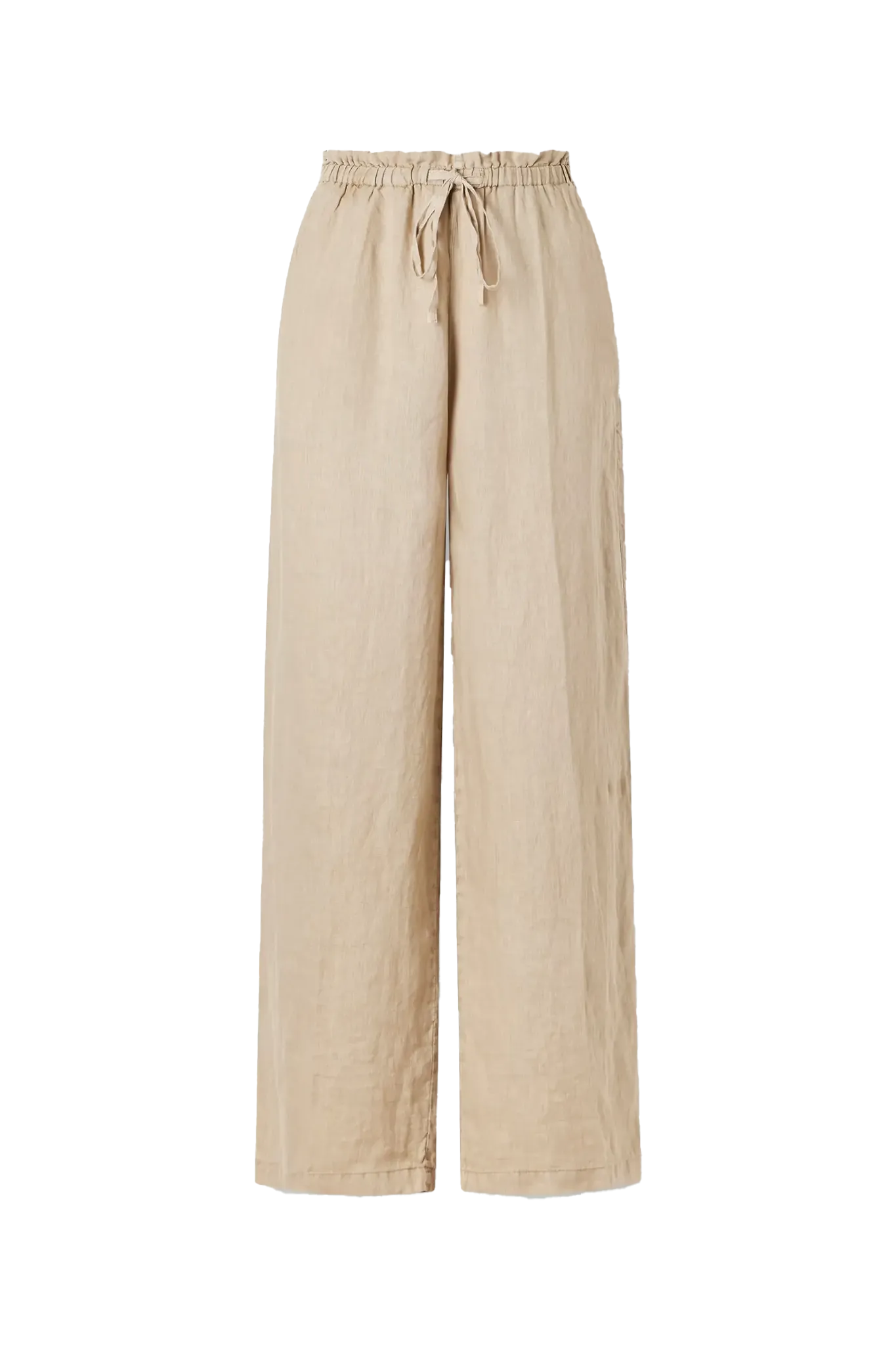 Hose Paperbag Waist Linen in Light Khaki