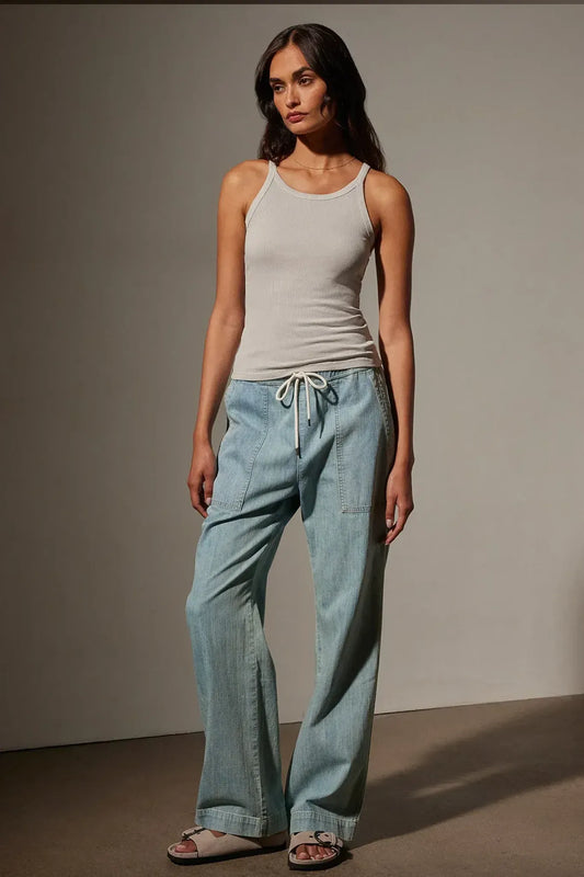 Tank Top Ribbed Cami in White