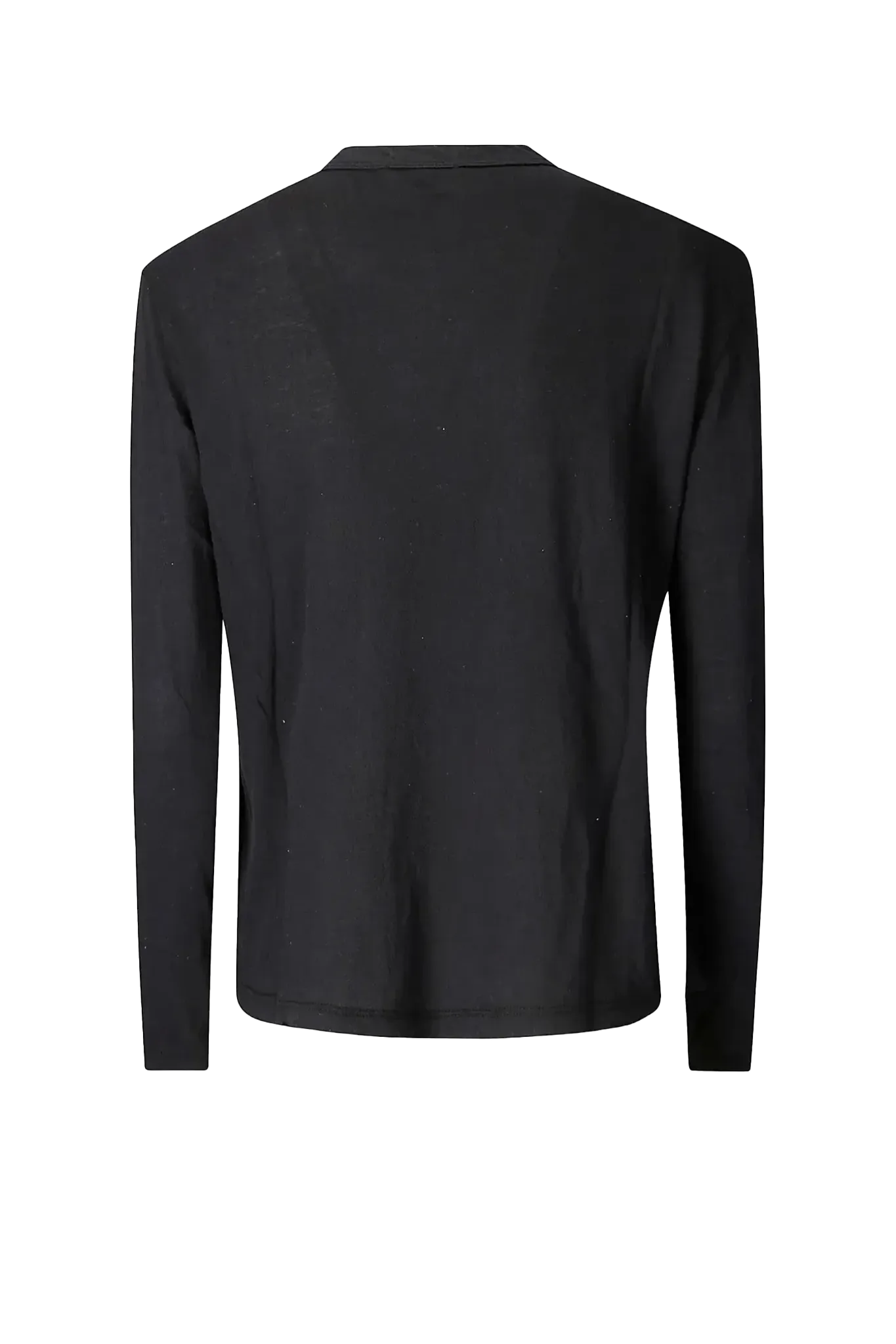 Longsleeve Crepe Jsy Oversized Crew in Black