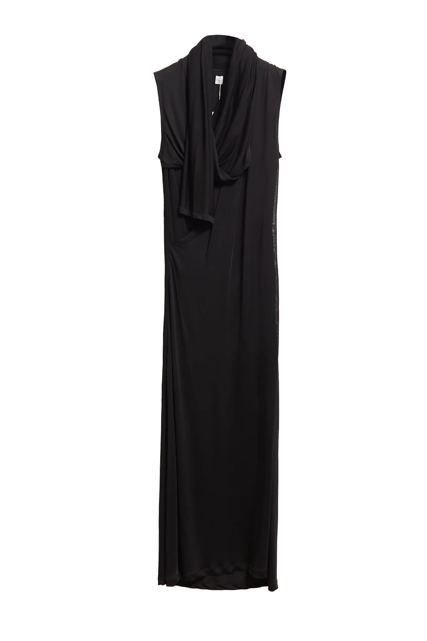 Kleid Overlapped Scarf in Black