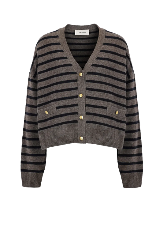 Cardigan Ramatuelle in Nougat-Navy