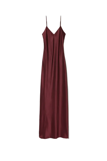Kleid Cami Silk Gown in Claret