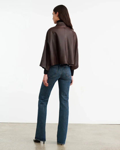 Lederjacke Ines in Dark Brown