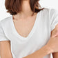 T-Shirt Carol V-Neck in White