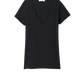 T-Shirt Carol V-Neck in Jet Black NEW
