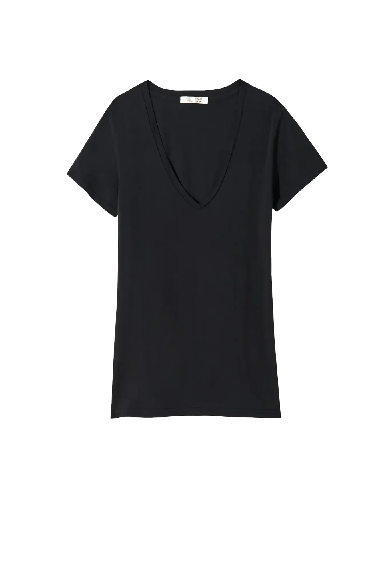 T-Shirt Carol V-Neck in Jet Black NEW
