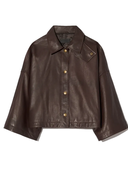 Lederjacke Ines in Dark Brown