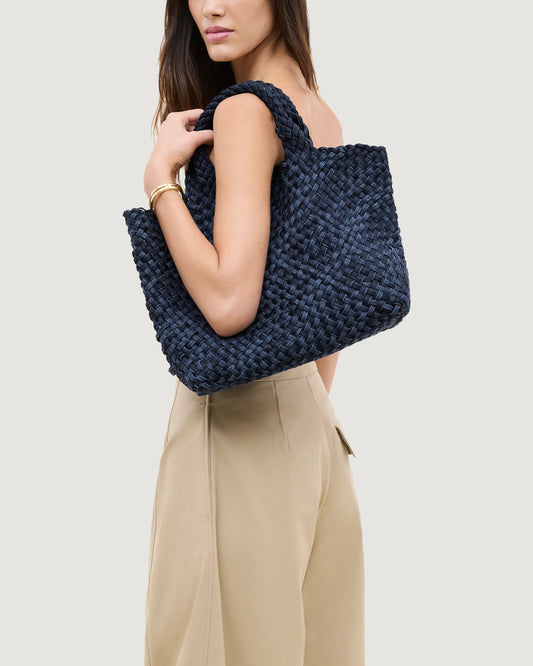 Tasche St. Barths Medium Tote Double Weave in Indigo