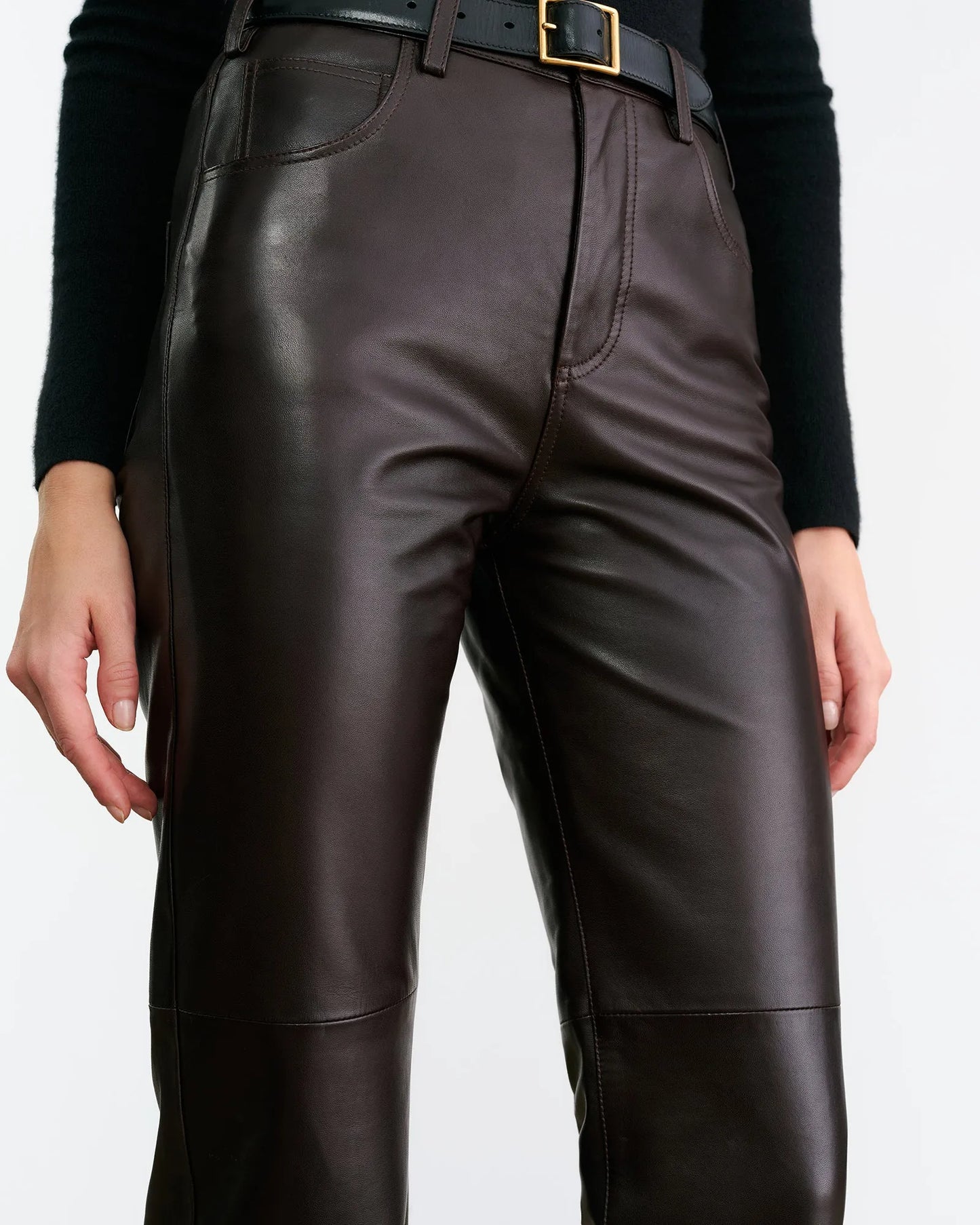 Lederhose Joan in Espresso