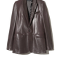 Jacke Belmonde Leather Tailored in Bordeaux