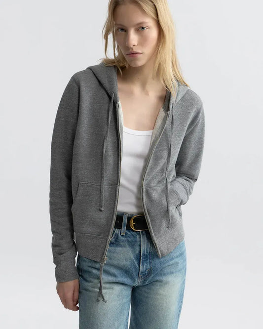 Hoodie Callie Zip Up in Heather Grey