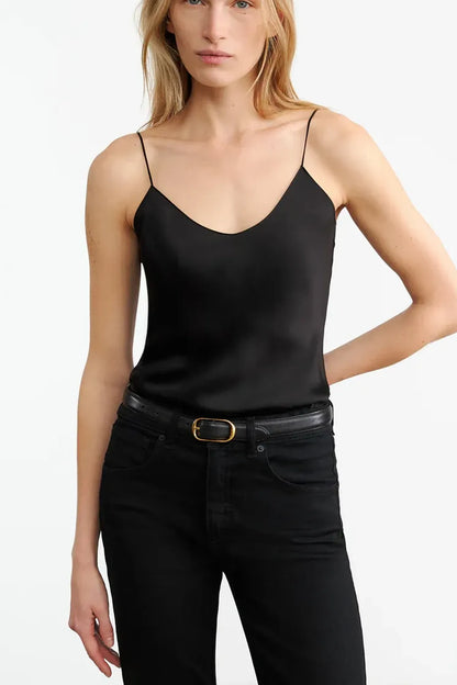Top Isabella Cami Silk in Black