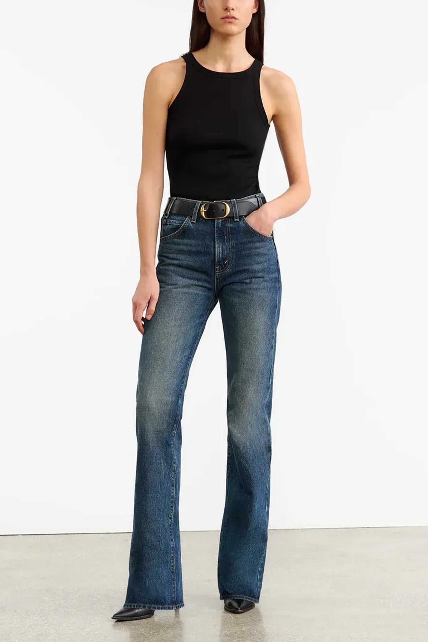 Tanktop Jennifer Rib Tank in Black