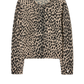 Cardigan Keelah Cashmere in Taupe/Black Cheetah