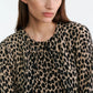 Cardigan Keelah Cashmere in Taupe/Black Cheetah