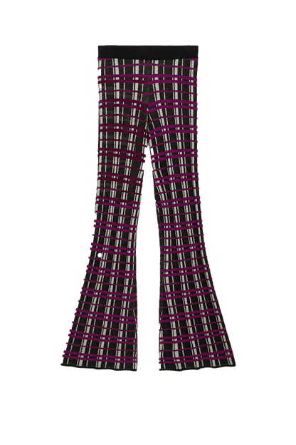 Hose Plaid Flare in Black Combo