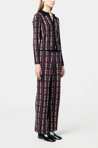 Hose Plaid Flare in Black Combo