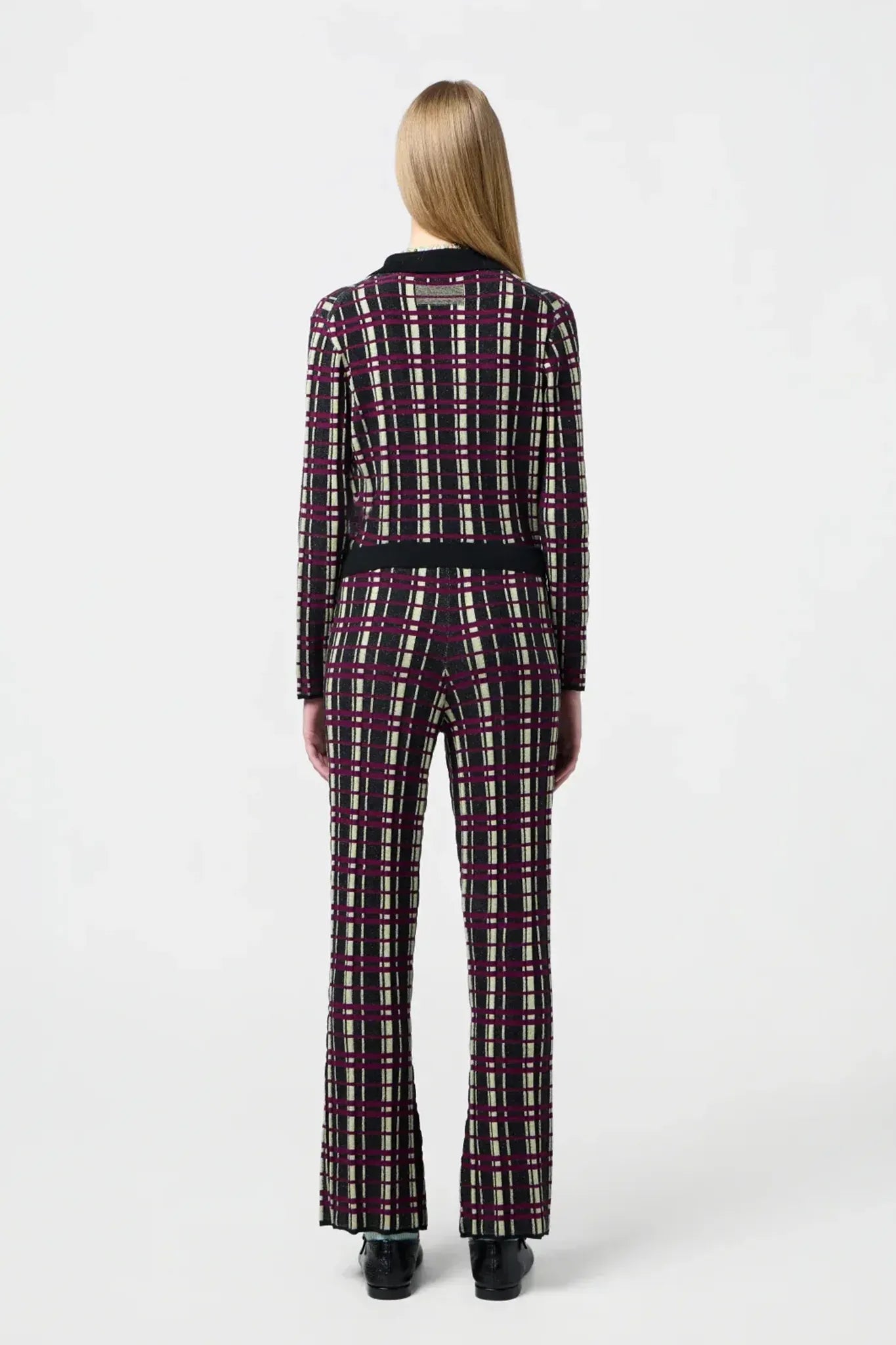 Hose Plaid Flare in Black Combo