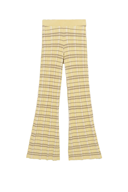 Hose Plaid Flare in Butter Combo