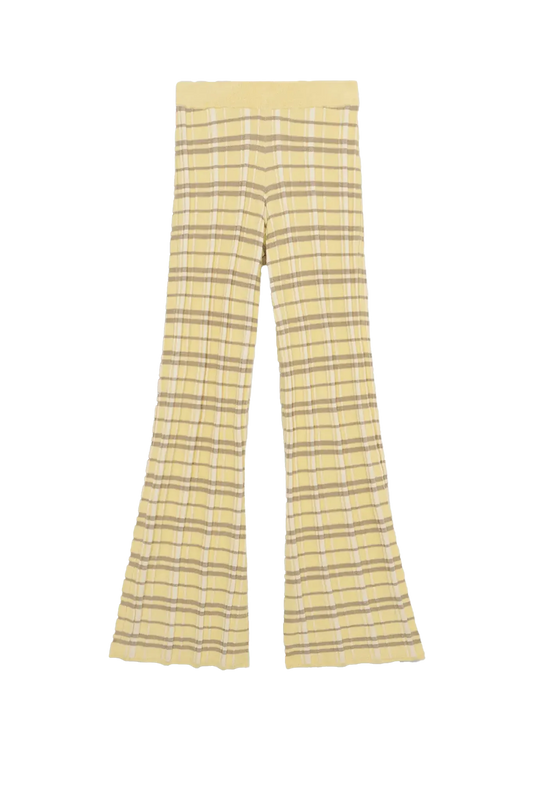 Hose Plaid Flare in Butter Combo