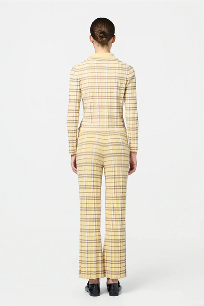 Hose Plaid Flare in Butter Combo