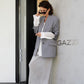 Rock Long Knit in Grey Melange