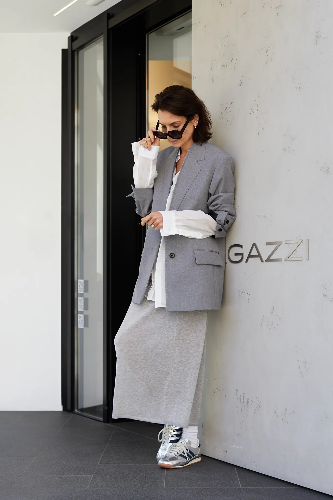 Blazer Raw Lapel in Pale Grey
