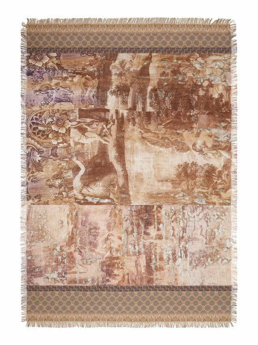 Seidentuch Aloeuw in Rosa Antico