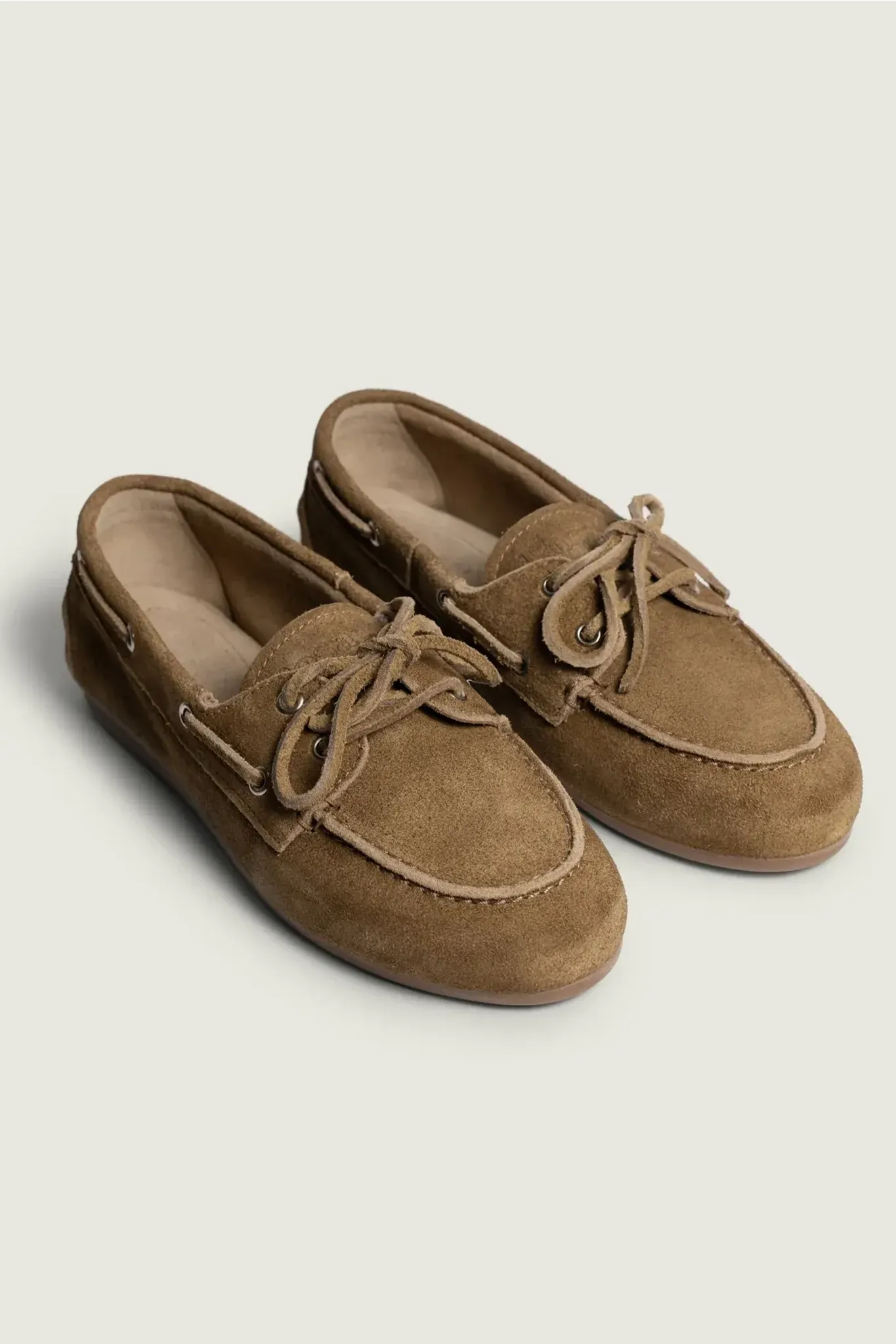 Boat Loafer Brushed Suede in Desert Tan