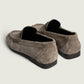 Penny Loafer Wrinkle Suede in Drizzle