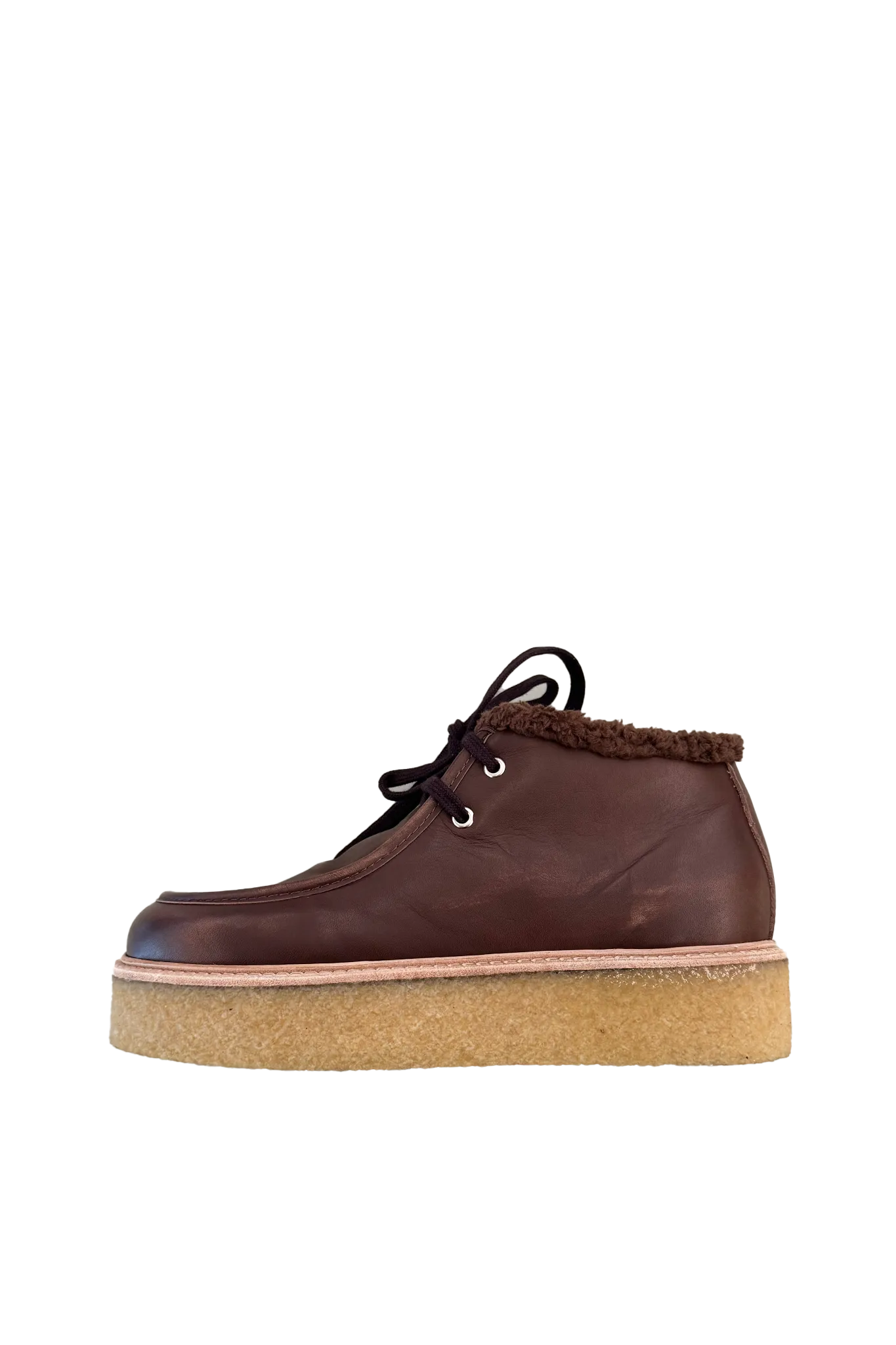 Chukka Shearling - Leather in Brown