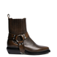 Texan Buckle Boot in Vintage Brown