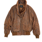 Bomberjacke Leather Shirred Oversized in Brown