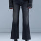 Jeans Joan Kick Flare in Kennet Black Stretch