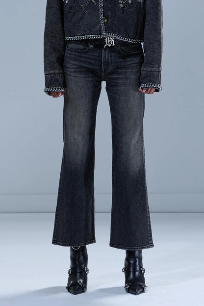 Jeans Joan Kick Flare in Kennet Black Stretch