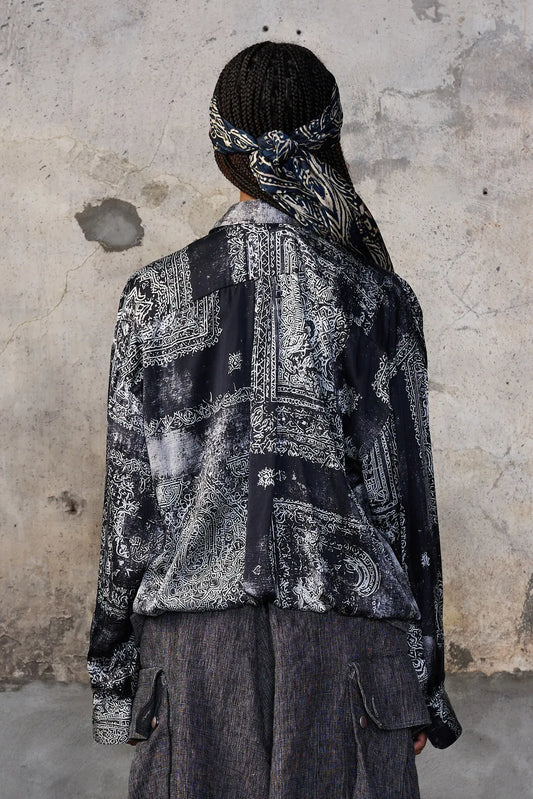 Shirt Bubble in Black Multi Medallion