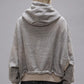 Hoodie Cinched Hem Popover in Heather Grey Oatmeal