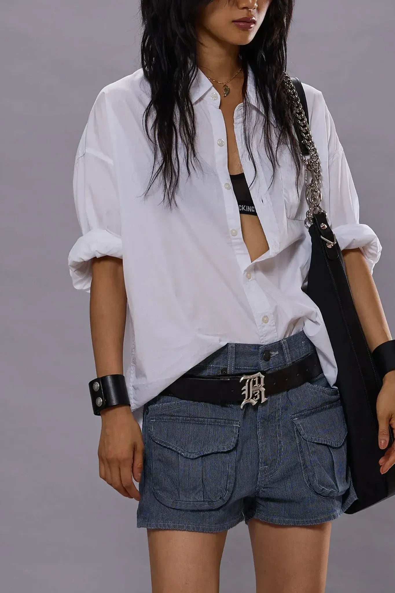 Shirt Drop Neck Oxford in White