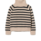 Cashmere Sweater Raelynn in Parchment/Black Stripe