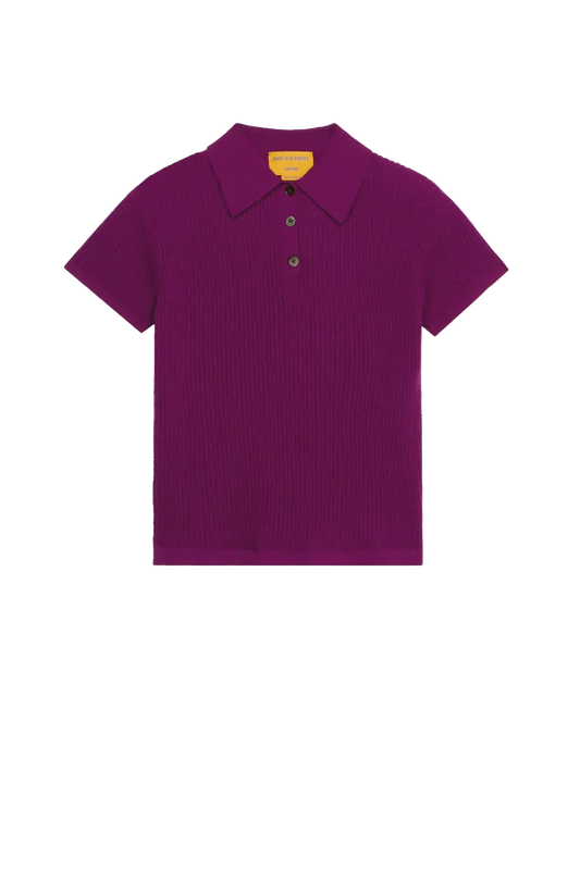 Polo Shrunken Cashmere in Aubergine