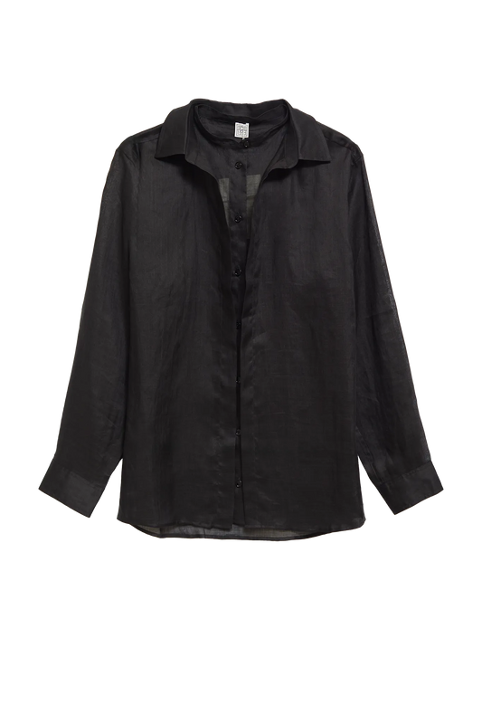 Shirt Double Collar in Black