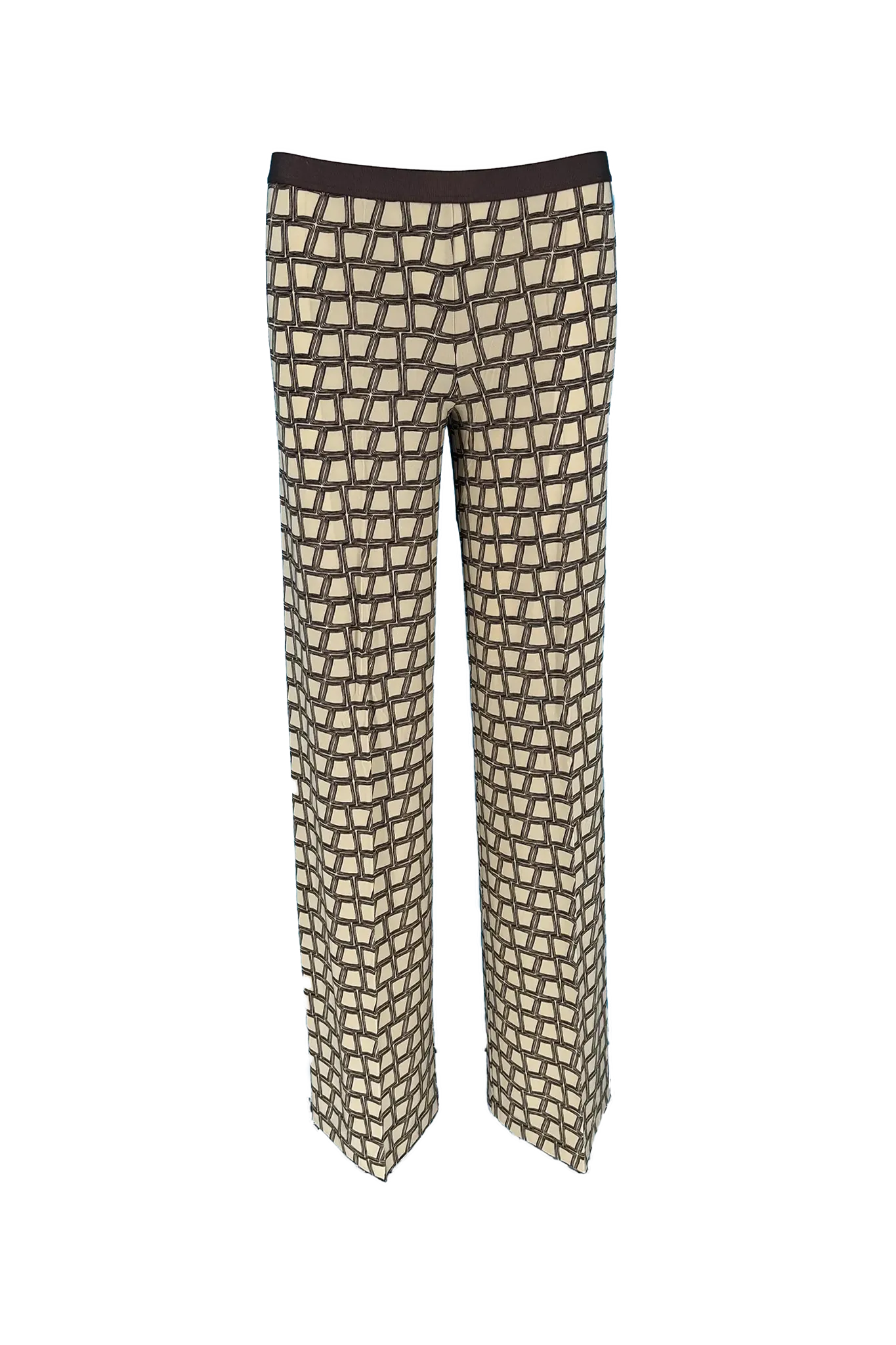 Hose Text Crepe in Beige