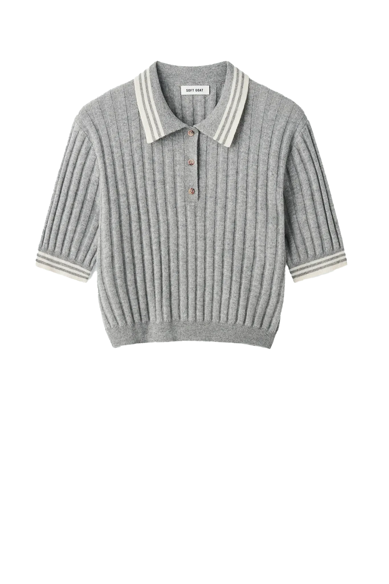 Shirt Striped Pique in Grey