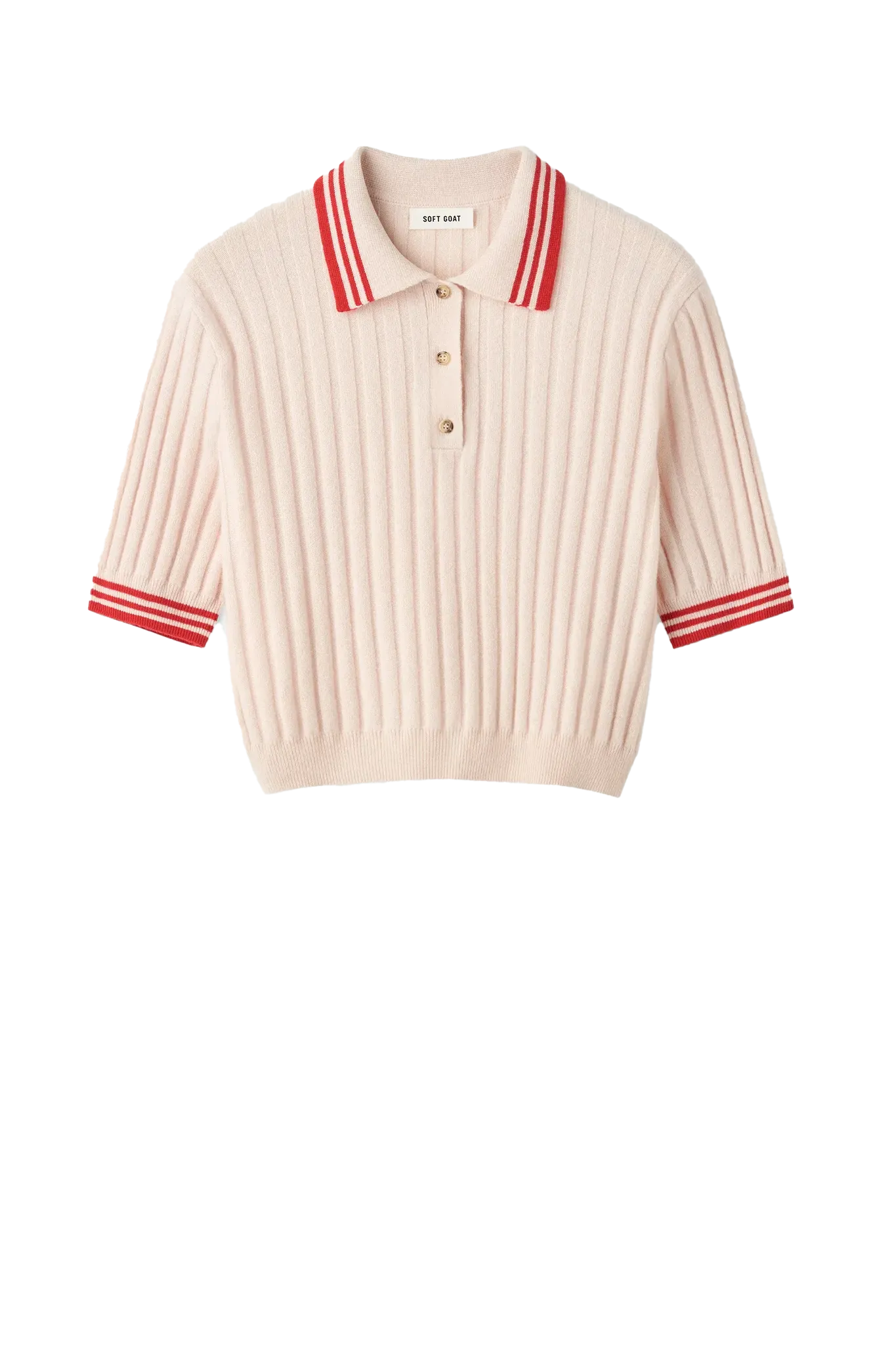 Shirt Striped Pique in Powder