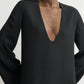 Kleid Short Bell-Sleeve in Black