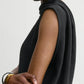 Bluse Cocoon Cape in Black
