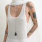 Schal Crinkled in White
