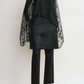 Schal Floral Tulle Shawl in Black