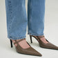 Pumps Lizard Embossed in Dark Olive